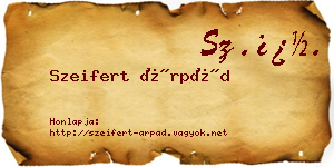 Szeifert Árpád névjegykártya