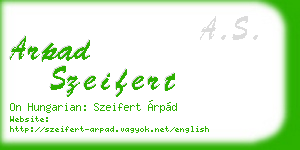 arpad szeifert business card